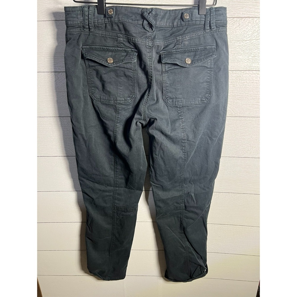 White House Black Market WHBM 32x27 Pret-A-Pedi Pant Women 10 Mid Rise Roll Tab - Picture 2 of 11